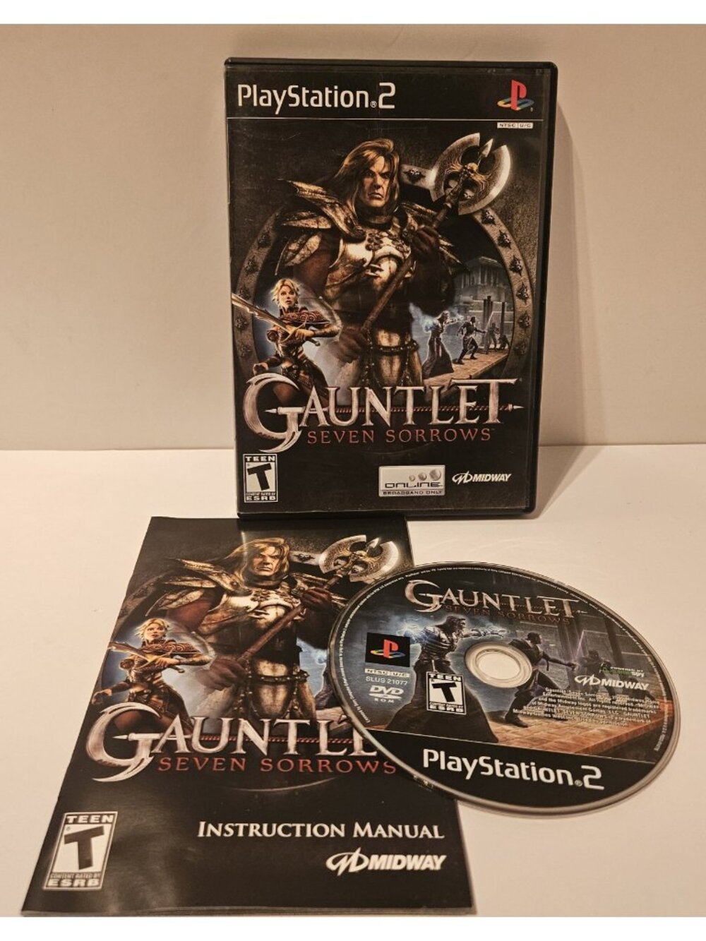 Gauntlet Seven Sorrows (Sony Playstation 2, PS2) Complete CIB Tested